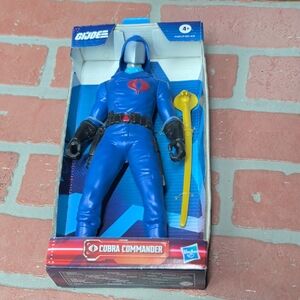 Hasbro G.I. Joe Cobra Commander Figure - Blue with Black Gloves and Yellow Sword
